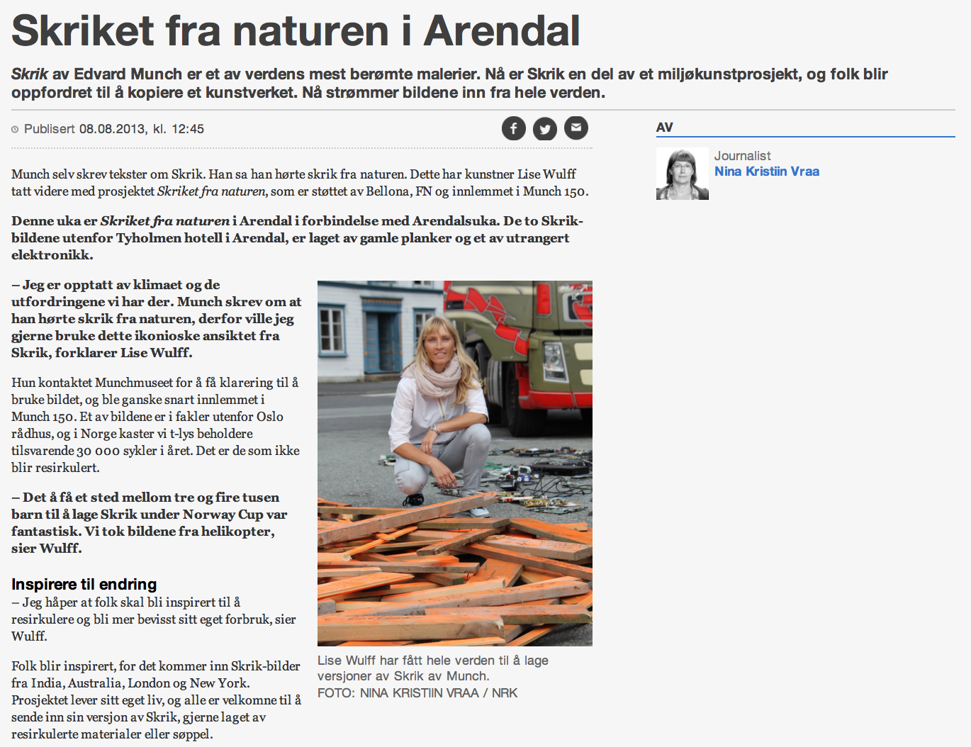 2013.08.08. NRK Arendalsuka
